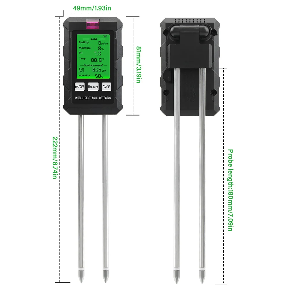 Ph Meter - ST03 Six-in-One Soil Tester Moisture Meter