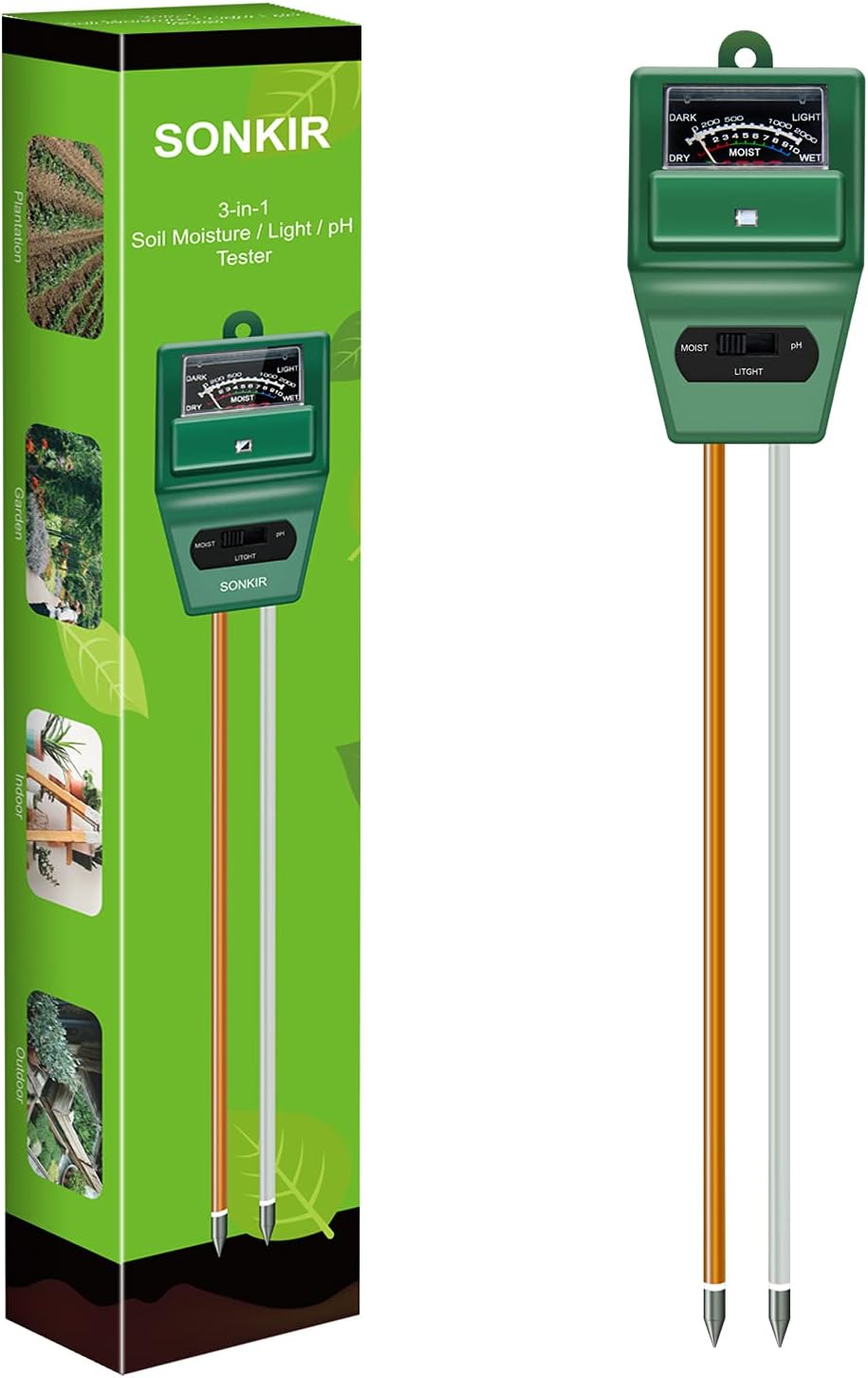 Soil pH Meter, MS02 3-in-1 Soi - Ph Meter recensione e prezzo