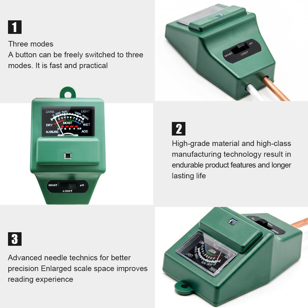 Soil pH Meter, MS02 3-in-1 Soi - Ph Meter recensione e prezzo