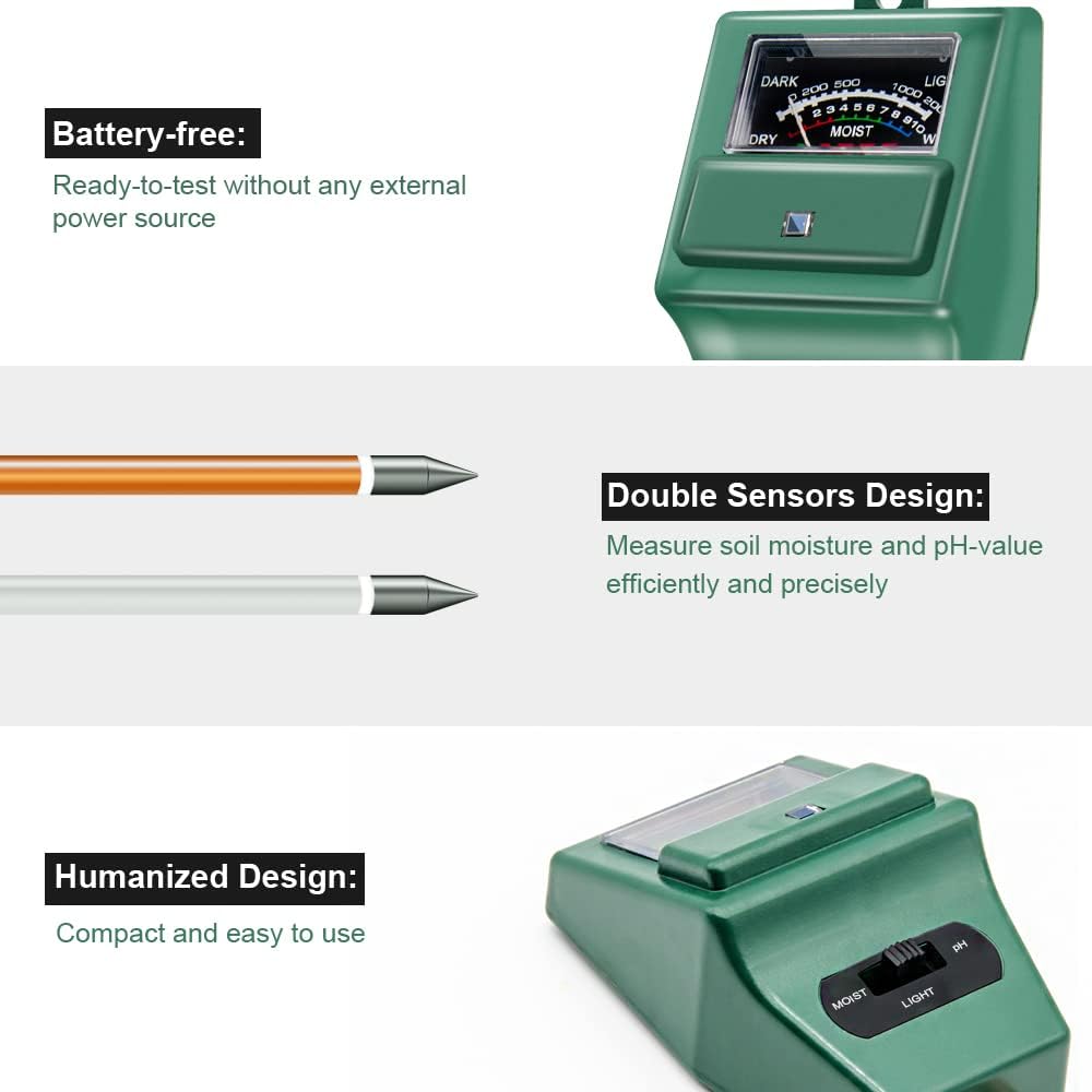 Soil pH Meter, MS02 3-in-1 Soi - Ph Meter recensione e prezzo
