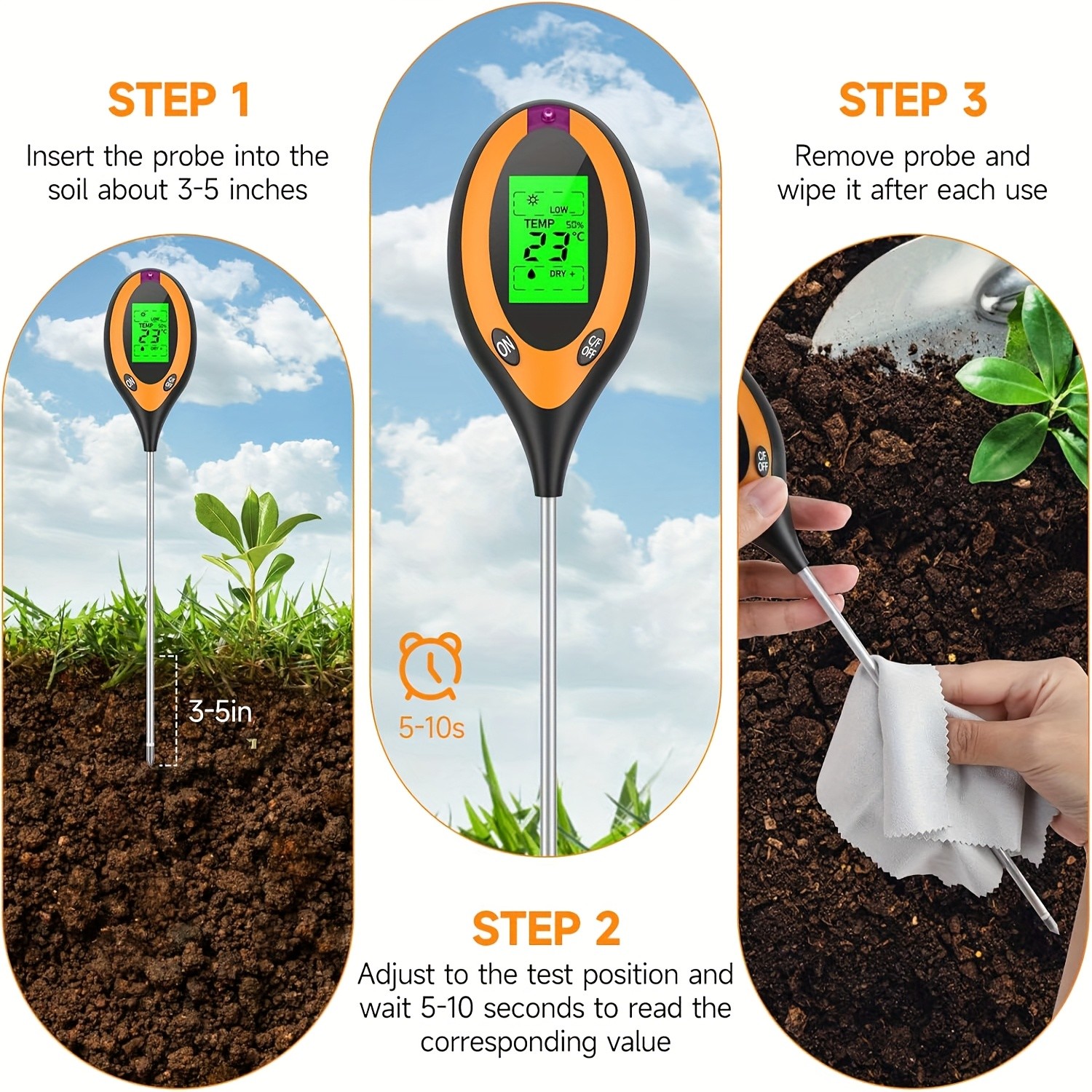 Soil PH Tester 4 in 1 PH Soil  - Ph Meter recensione e prezzo