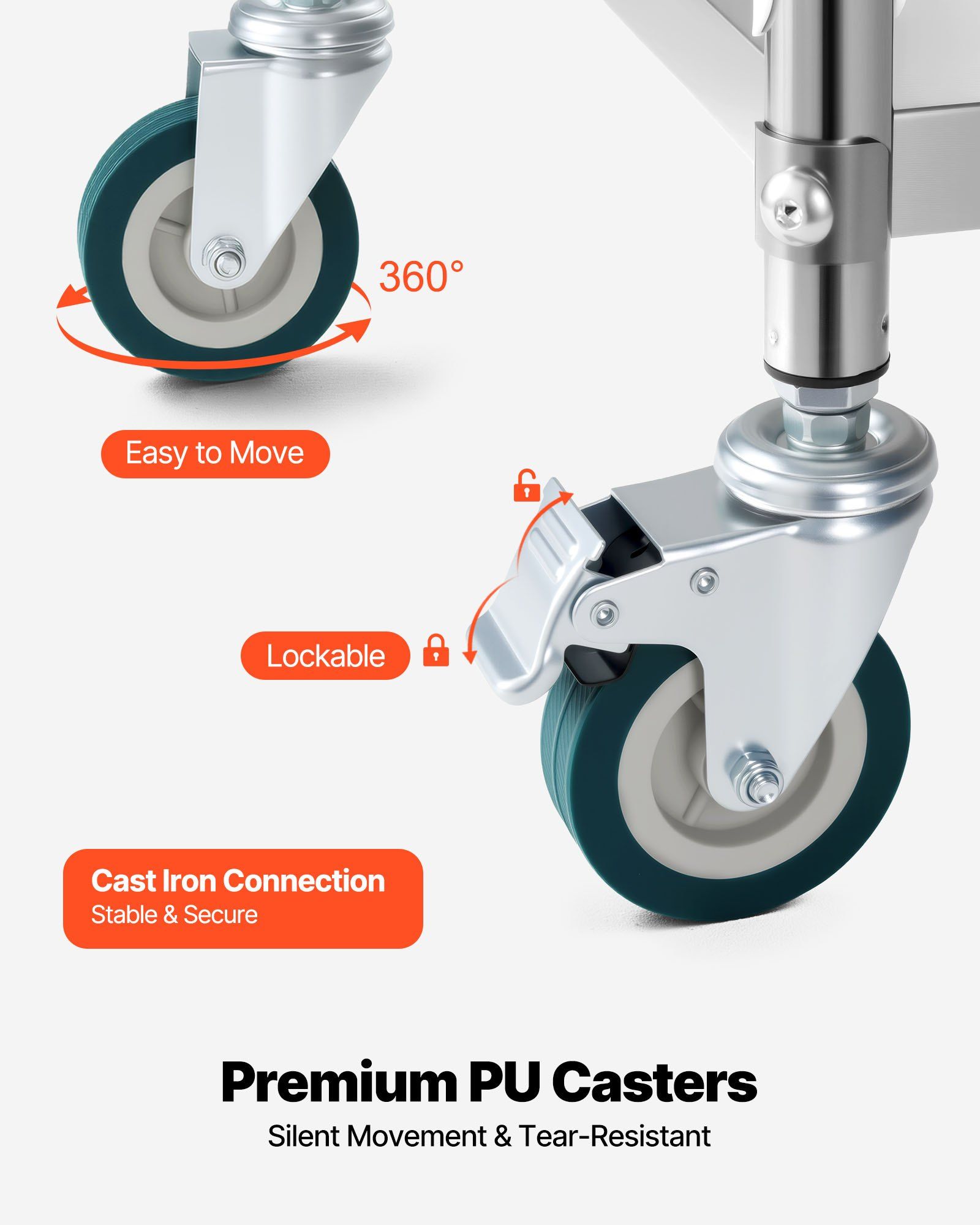 Stainless Steel Cart, 2-Tier R - Medical Labs recensione e prezzo