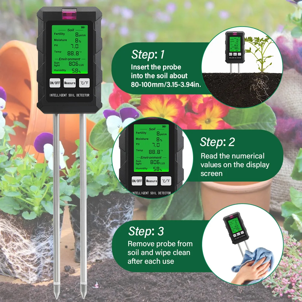 ST03 Six-in-One Soil Tester Mo - Ph Meter recensione e prezzo