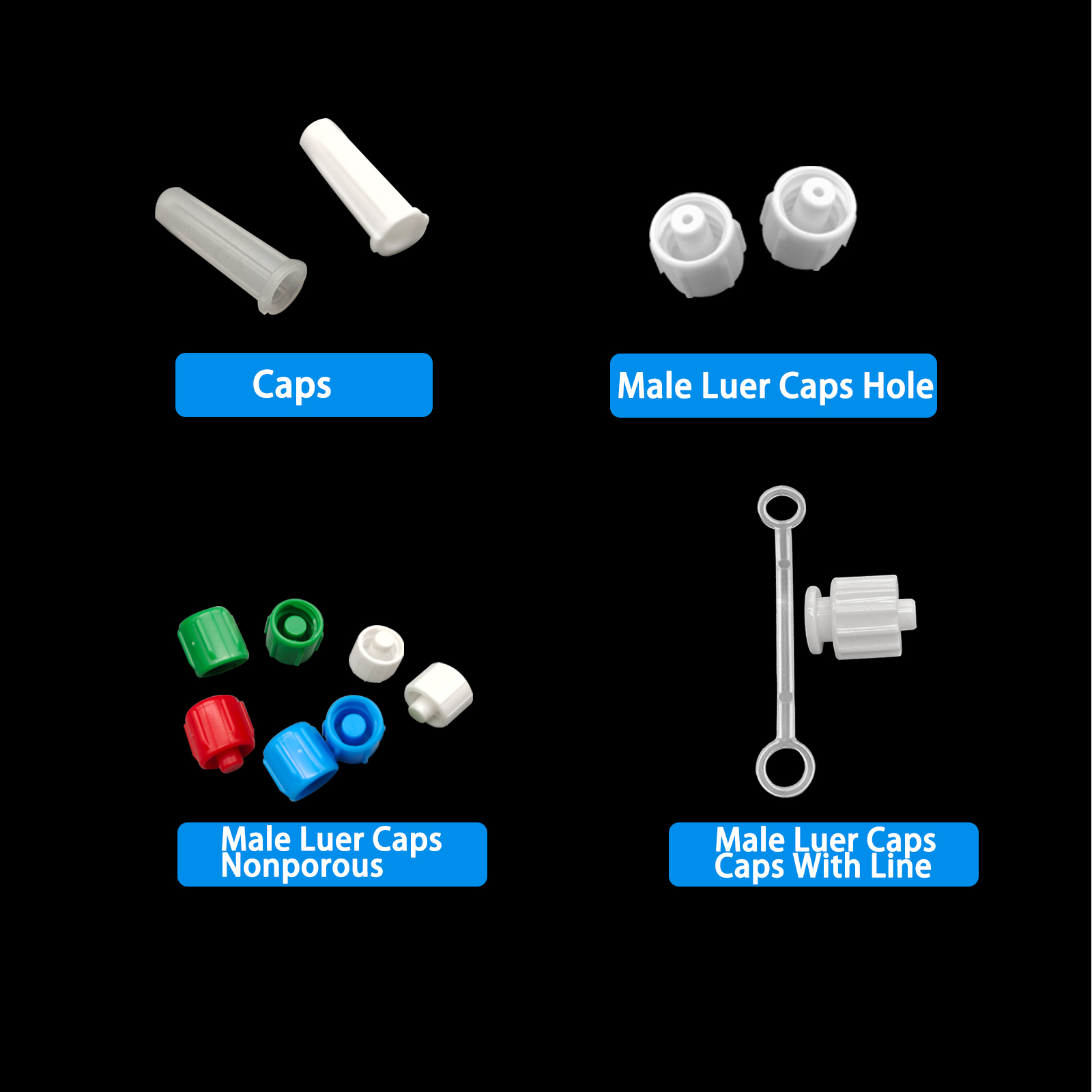 500pcs Male Luer Caps Hole for - Medical Labs recensione e prezzo