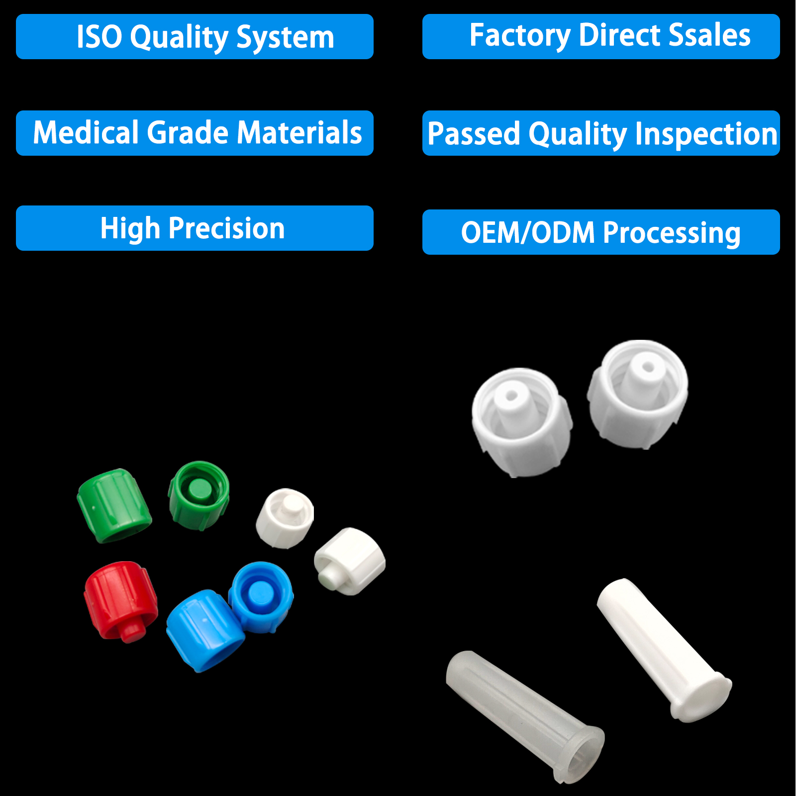 500pcs Male Luer Caps Hole for - Medical Labs recensione e prezzo